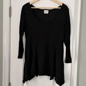 T.La for Anthropologie Black Long Sleeve Women’s Top, Medium